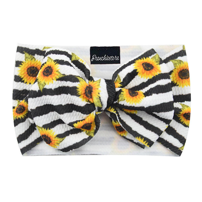 Frenchiestore Pet Head Bow | Sunflowers on Stripes, Frenchie Dog, French Bulldog pet products