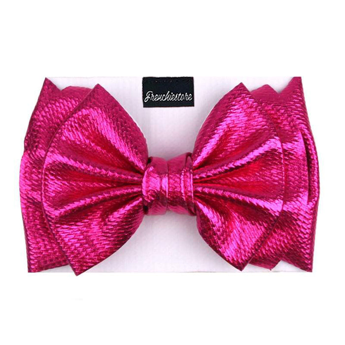Frenchiestore Pet Head Bow | Metalic Hot Pink, Frenchie Dog, French Bulldog pet products