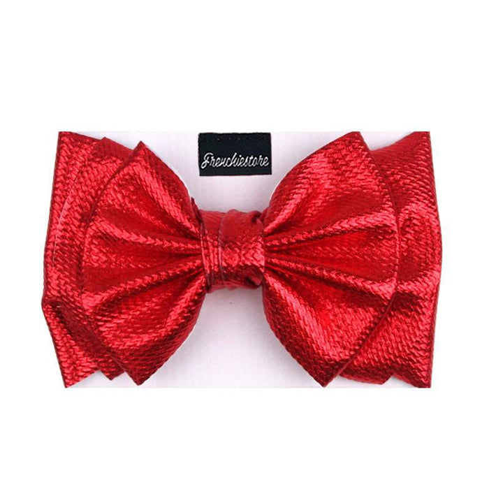 Frenchiestore Pet Head Bow | Metalic Red, Frenchie Dog, French Bulldog pet products