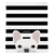 White French Bulldog on Black Stripes | Frenchie Blanket, Frenchie Dog, French Bulldog pet products