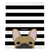 Masked Fawn French Bulldog on Black Stripes | Frenchie Blanket, Frenchie Dog, French Bulldog pet products