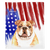 Patriotic English Bulldog Blanket | American dog in Watercolors, Frenchie Dog, French Bulldog pet products