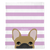 Masked Fawn French Bulldog on Lavender Stripes | Frenchie Blanket, Frenchie Dog, French Bulldog pet products
