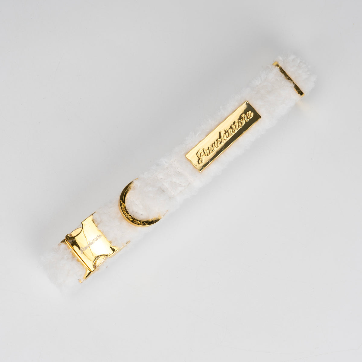 Frenchiestore Breakaway Dog Collar | RED WHITE FURRY, Frenchie Dog, French Bulldog pet products