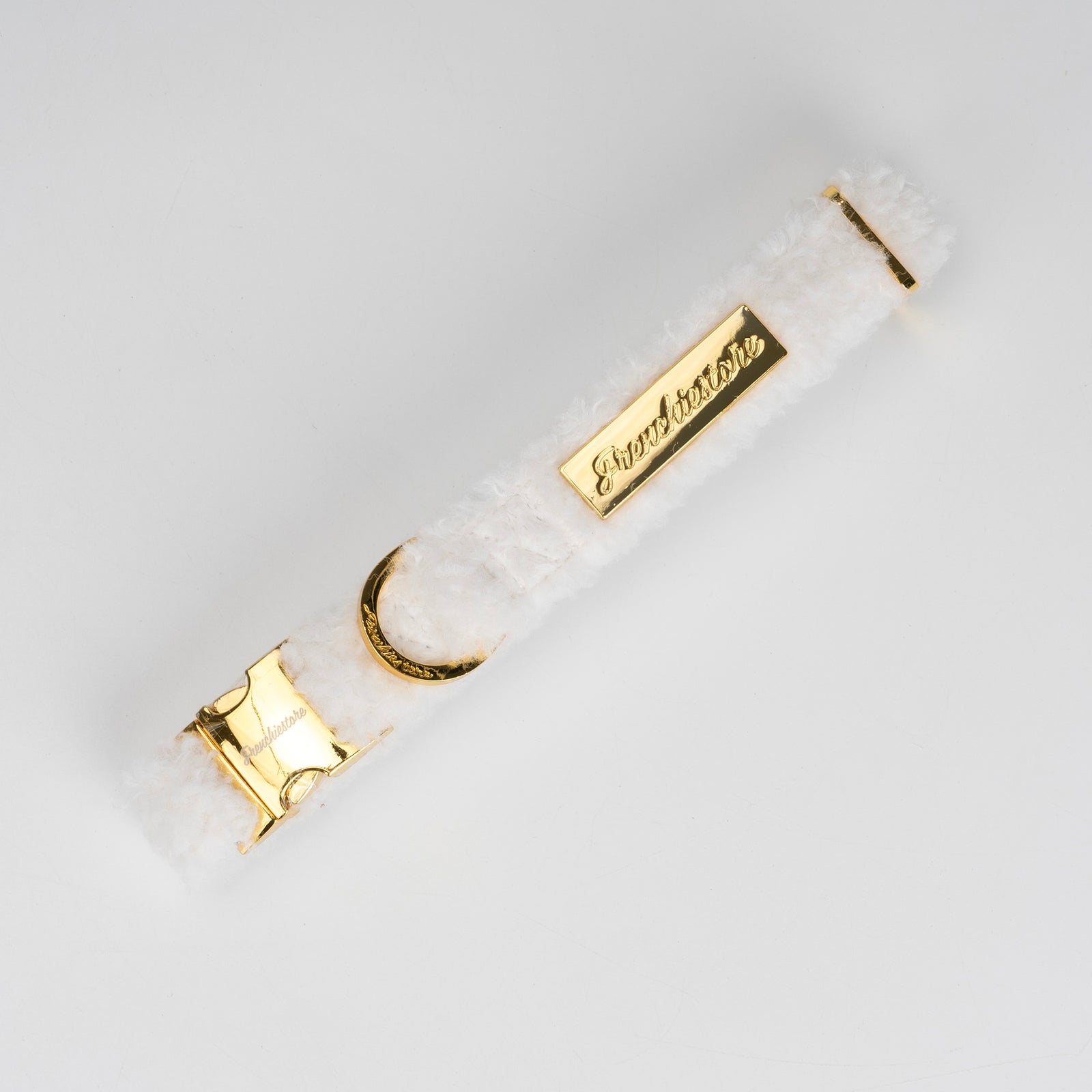 Frenchiestore Breakaway Dog Collar | RED WHITE FURRY, Frenchie Dog, French Bulldog pet products