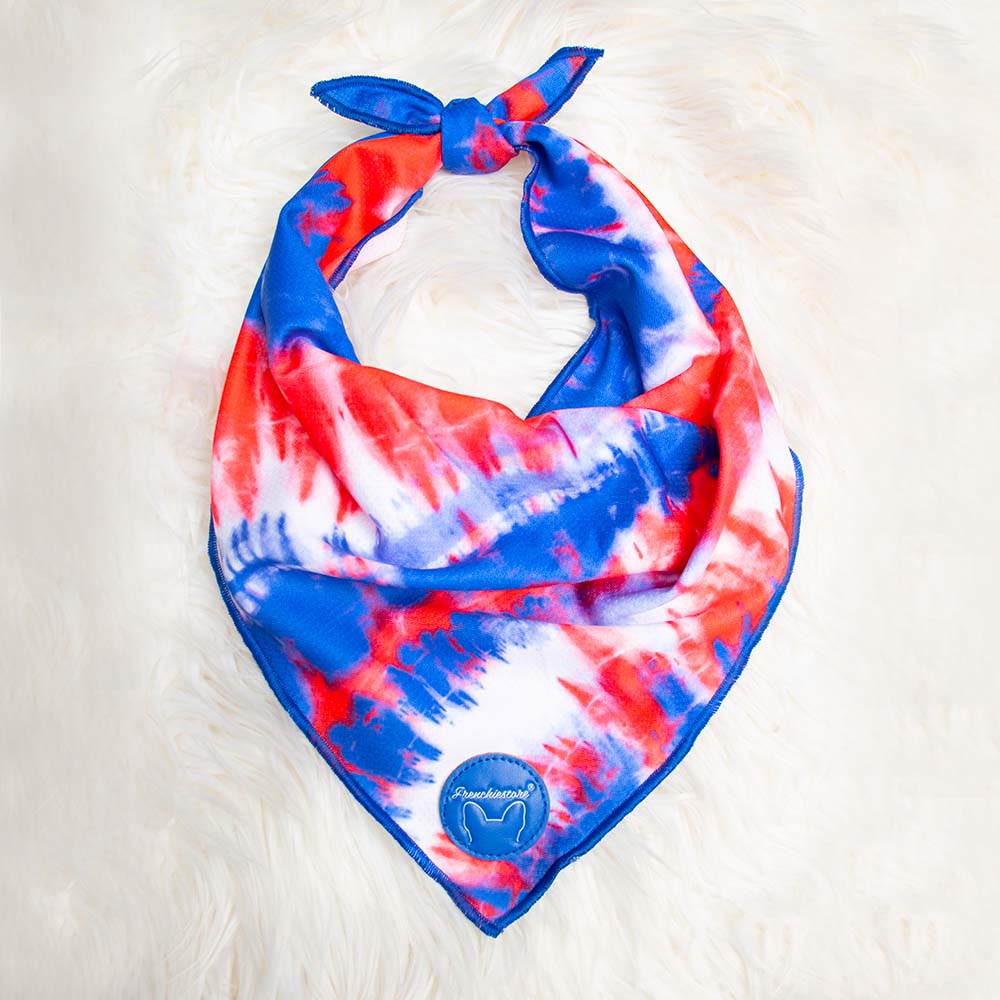 Frenchiestore Dog Cooling Bandana | Red, White &amp; Blue, Frenchie Dog, French Bulldog pet products