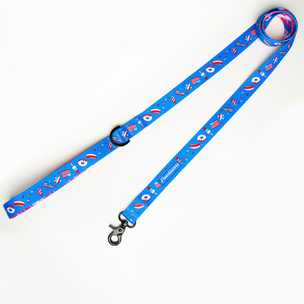 Frenchiestore Dog Luxury Leash | Red, White &amp; Blue, Frenchie Dog, French Bulldog pet products
