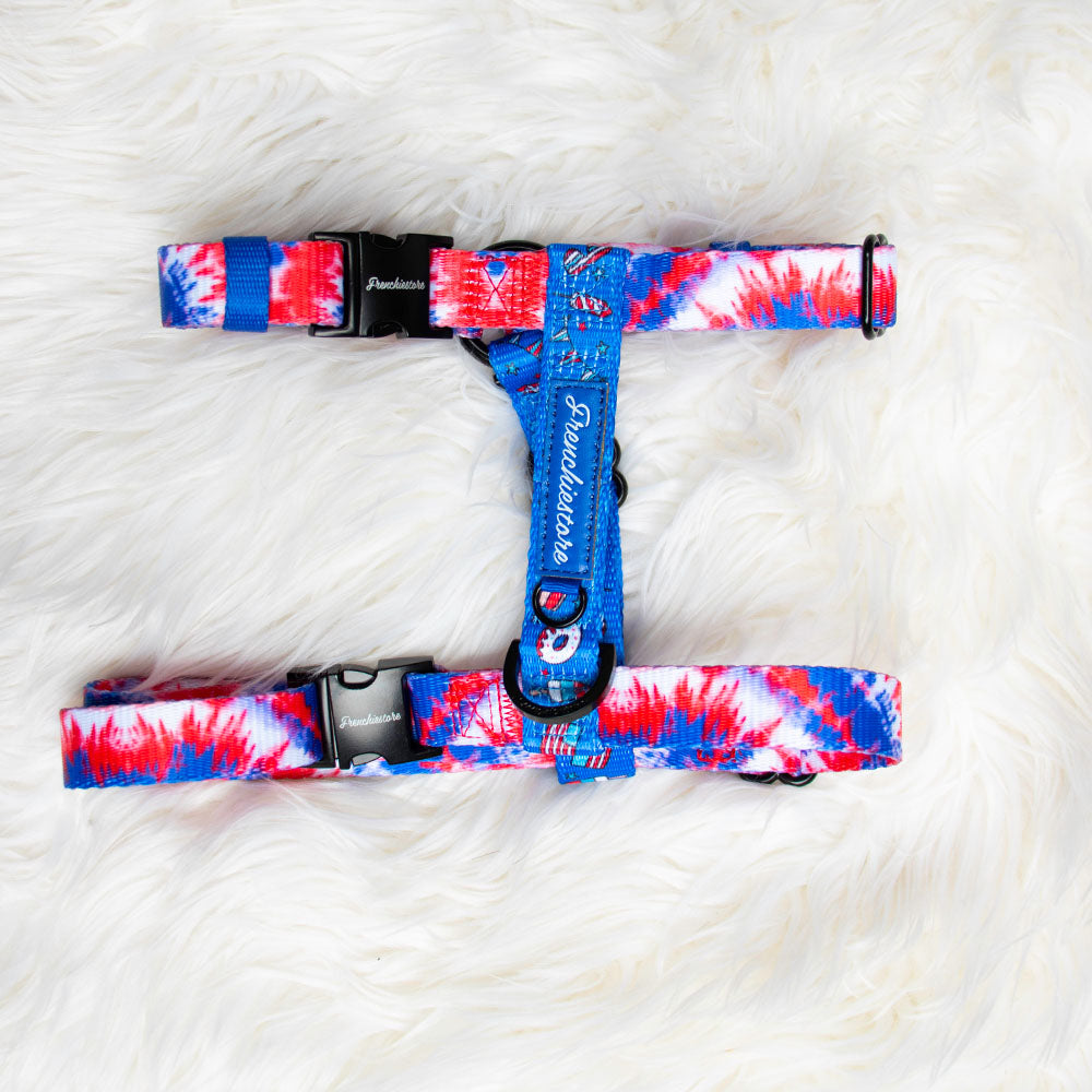 Adjustable Pet Health Strap Harness | Red, White &amp; Blue, Frenchie Dog, French Bulldog pet products