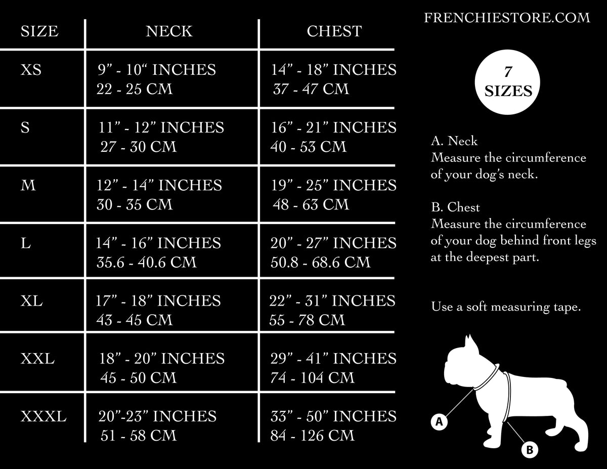 Harness size clearance for french bulldog