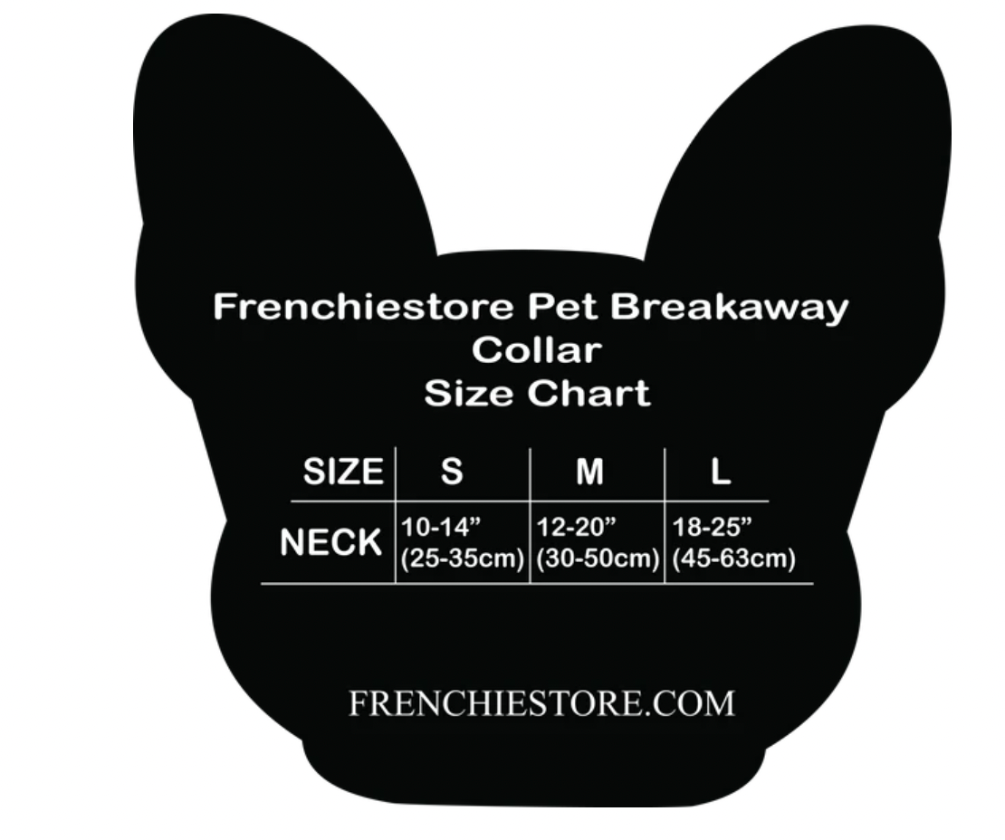 Frenchiestore Breakaway Dog Collar | Denim, Frenchie Dog, French Bulldog pet products