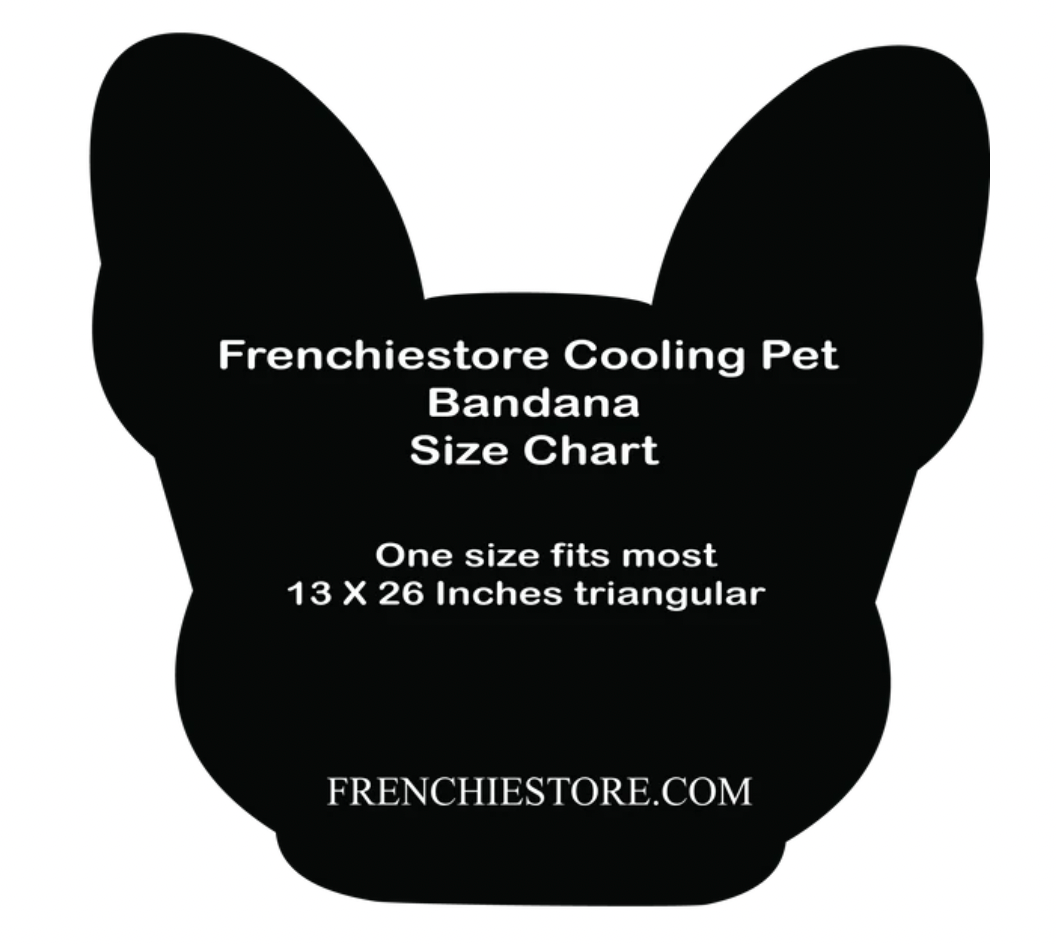 Frenchiestore Dog Cooling Bandana | Denim, Frenchie Dog, French Bulldog pet products