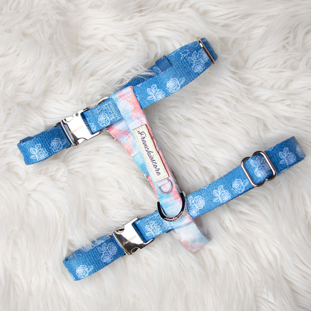 Adjustable Pet Health Strap Harness | Denim, Frenchie Dog, French Bulldog pet products