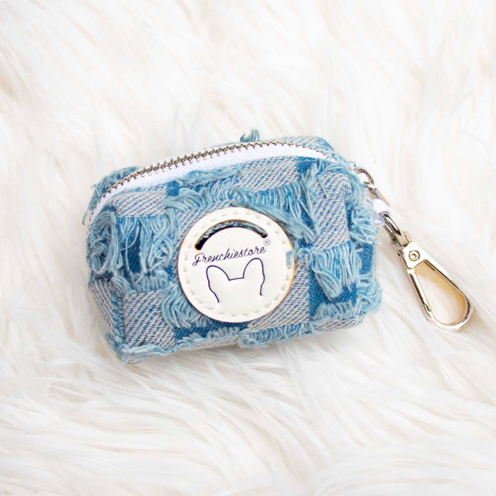 Frenchiestore Poop Bag Dispenser | Denim, Frenchie Dog, French Bulldog pet products