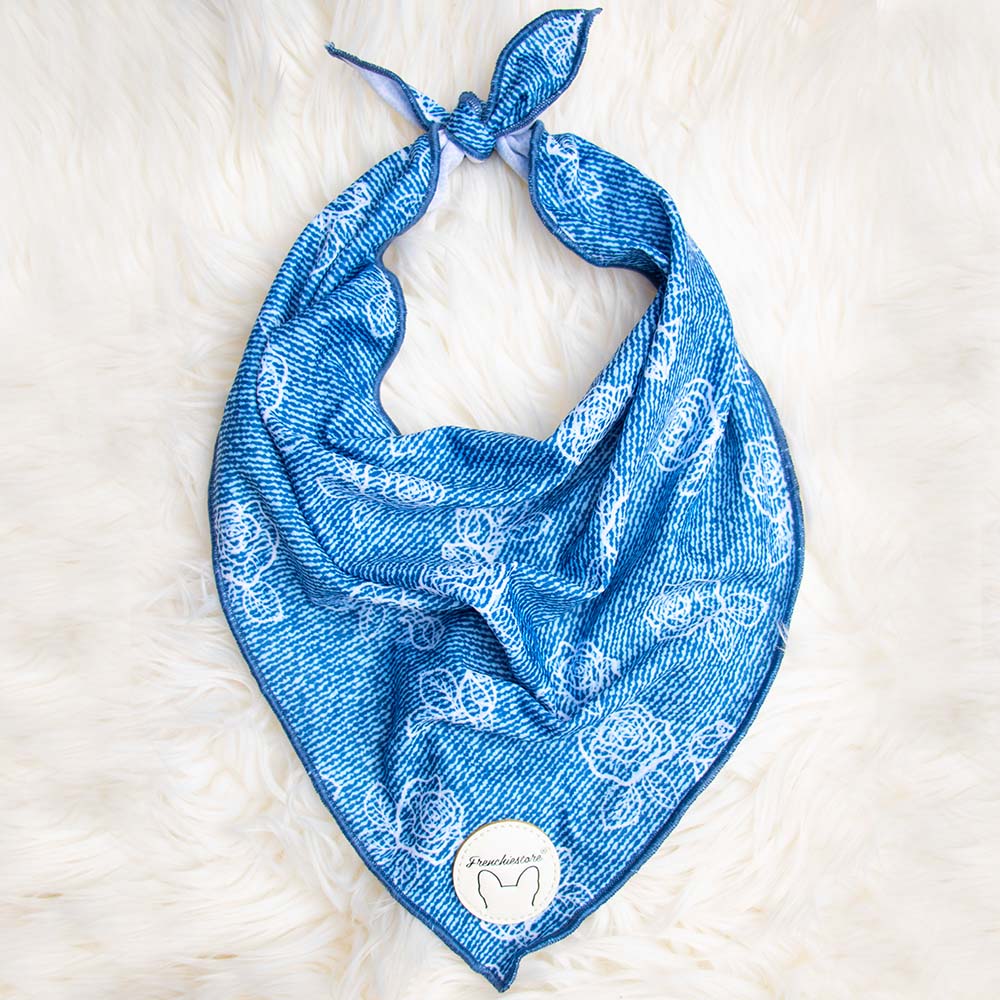 Frenchiestore Dog Cooling Bandana | Denim, Frenchie Dog, French Bulldog pet products
