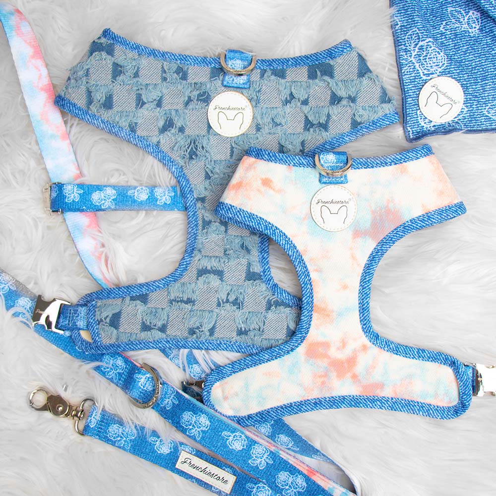 Frenchiestore Reversible Dog Health Harness | Denim, Frenchie Dog, French Bulldog pet products