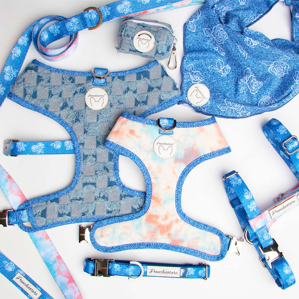 Frenchiestore Dog Cooling Bandana | Denim, Frenchie Dog, French Bulldog pet products