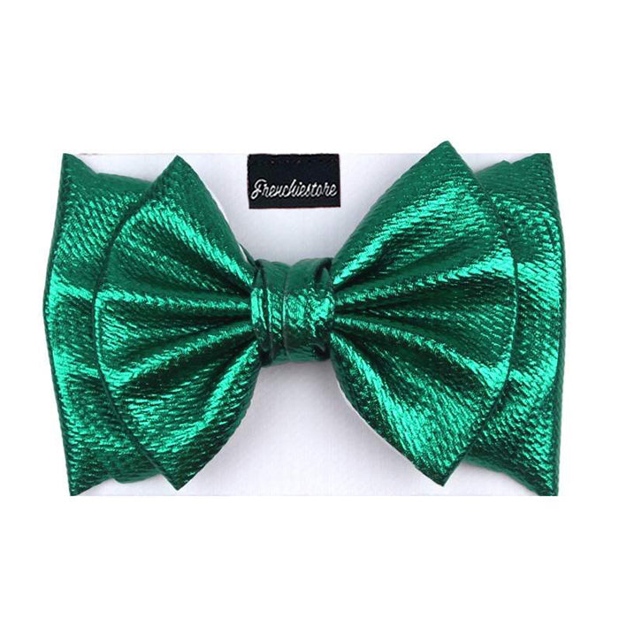 Frenchiestore Pet Head Bow | Metalic Green, Frenchie Dog, French Bulldog pet products
