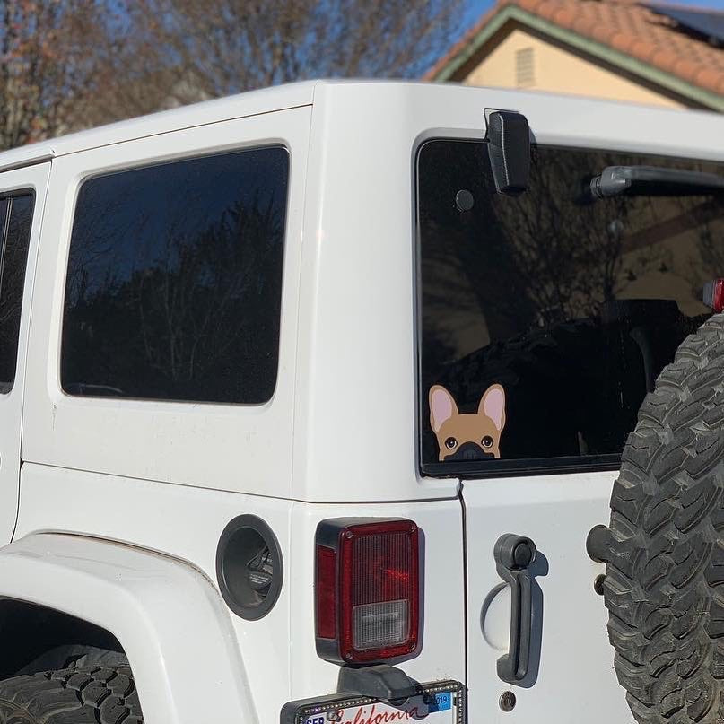 Frenchie Sticker | Frenchiestore | Fawn W/ Mask French Bulldog Car Decal, Frenchie Dog, French Bulldog pet products