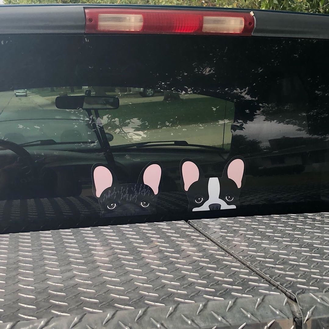 Frenchie Sticker | Frenchiestore |  Black Brindle French Bulldog Car Decal, Frenchie Dog, French Bulldog pet products