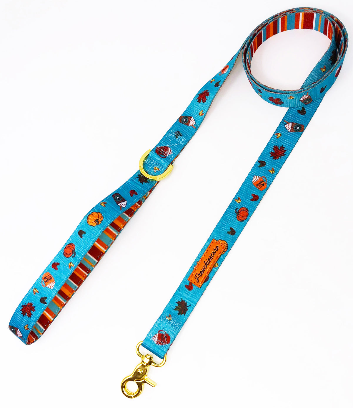 Frenchiestore Luxury Leash | Frenchie Love in Teal