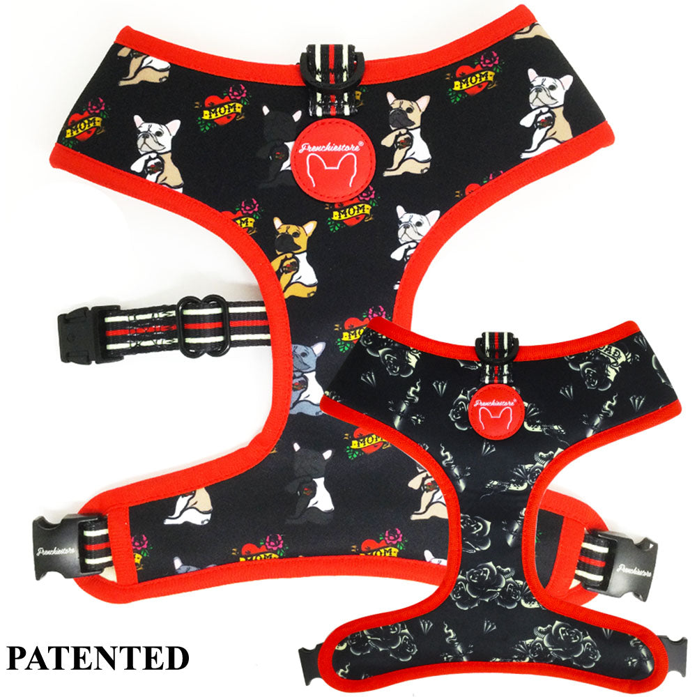 Frenchiestore Reversible Dog Health Harness | Puppy Love, Frenchie Dog, French Bulldog pet products