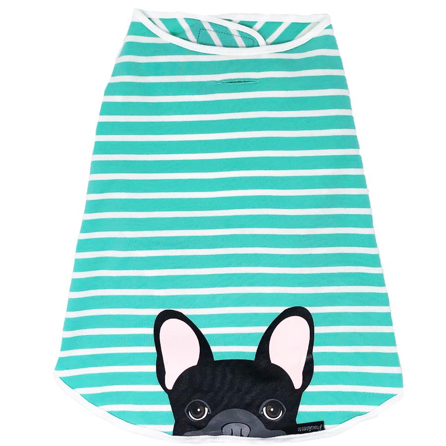 Frenchie Shirt | Frenchiestore | Black French Bulldog in Aquamarine, Frenchie Dog, French Bulldog pet products
