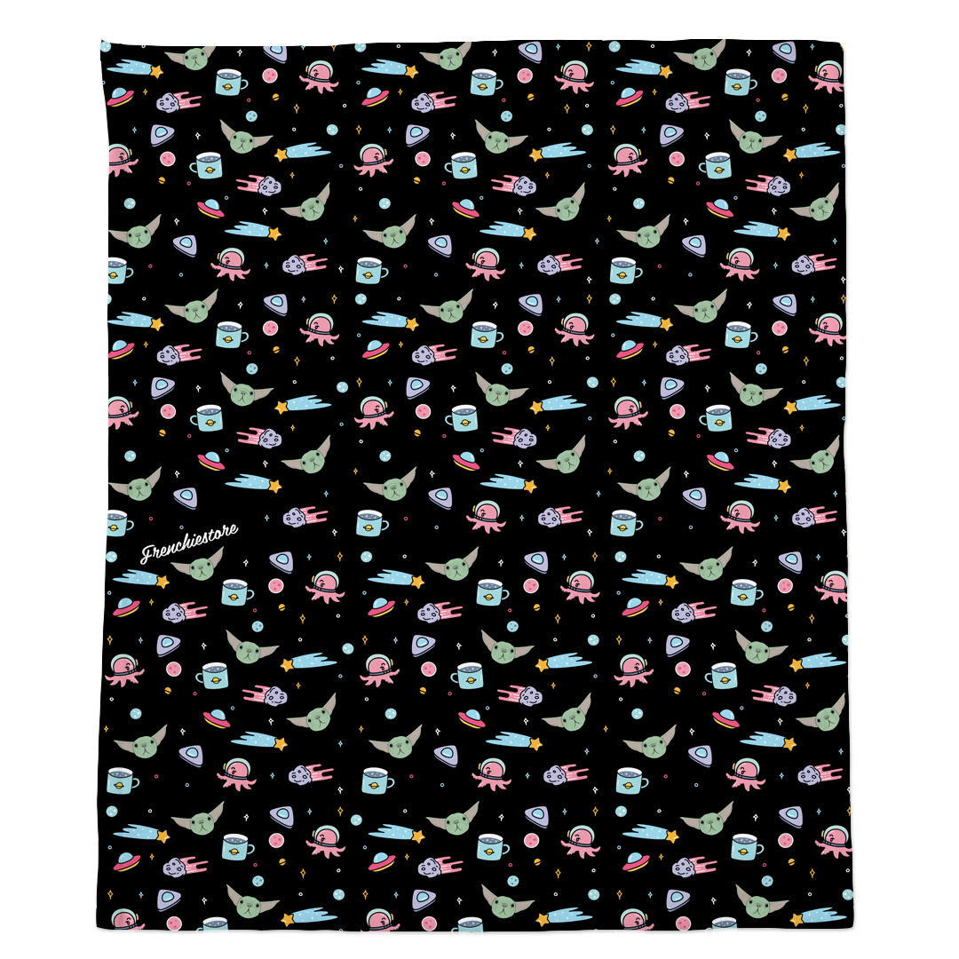 Frenchie Blanket | Frenchiestore | The Child on Black, Frenchie Dog, French Bulldog pet products