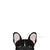 Adesivo Frenchie | Frenchiestore | Adesivo per auto Bulldog francese linea nera W, cane Frenchie, prodotti per animali domestici Bulldog francese