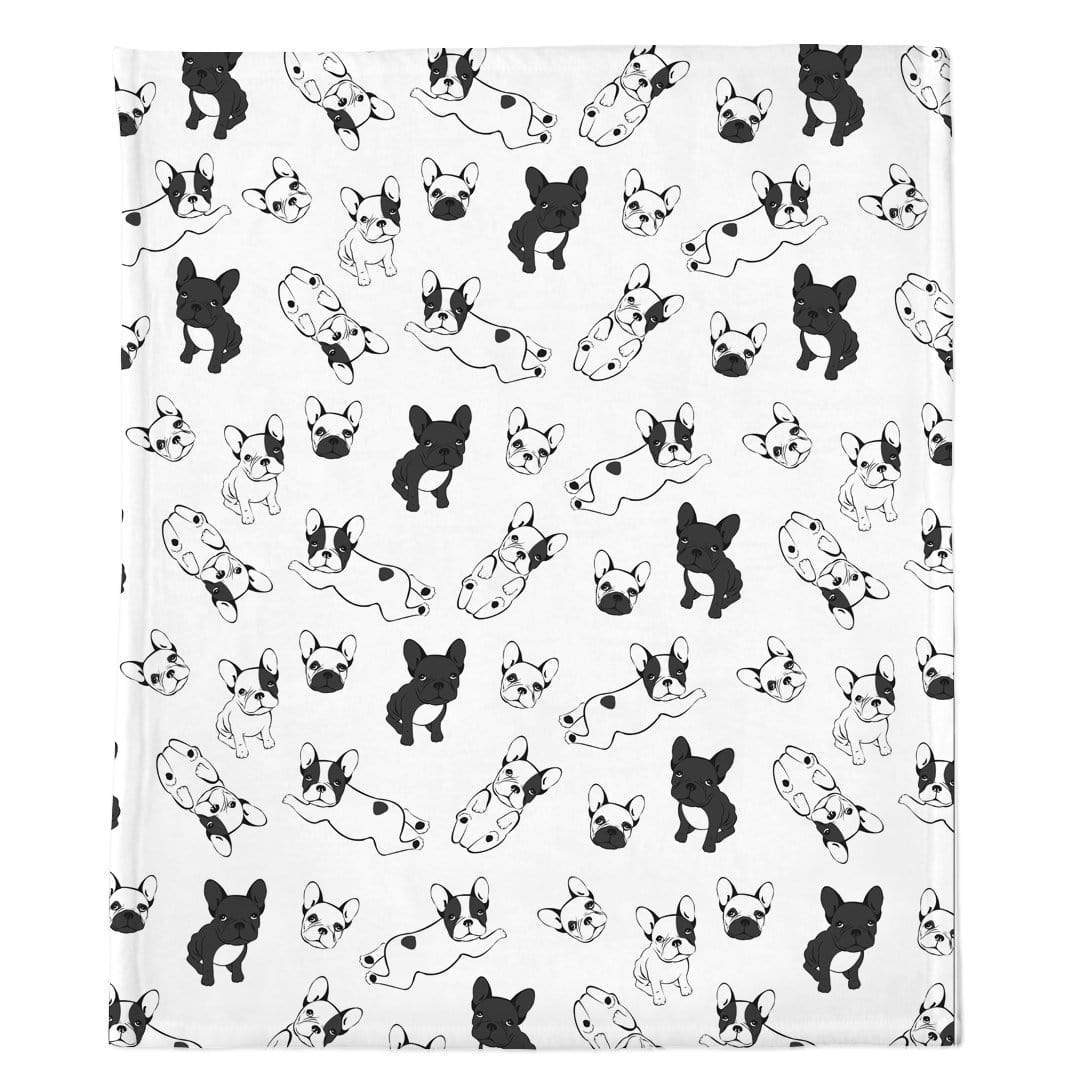 Frenchie Blanket | Frenchiestore | French Bulldogs on Black &amp; White, Frenchie Dog, French Bulldog pet products