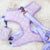Frenchiestore Dual Dog Leash | Lavender/ Lilac Varsity, Frenchie Dog, French Bulldog pet products