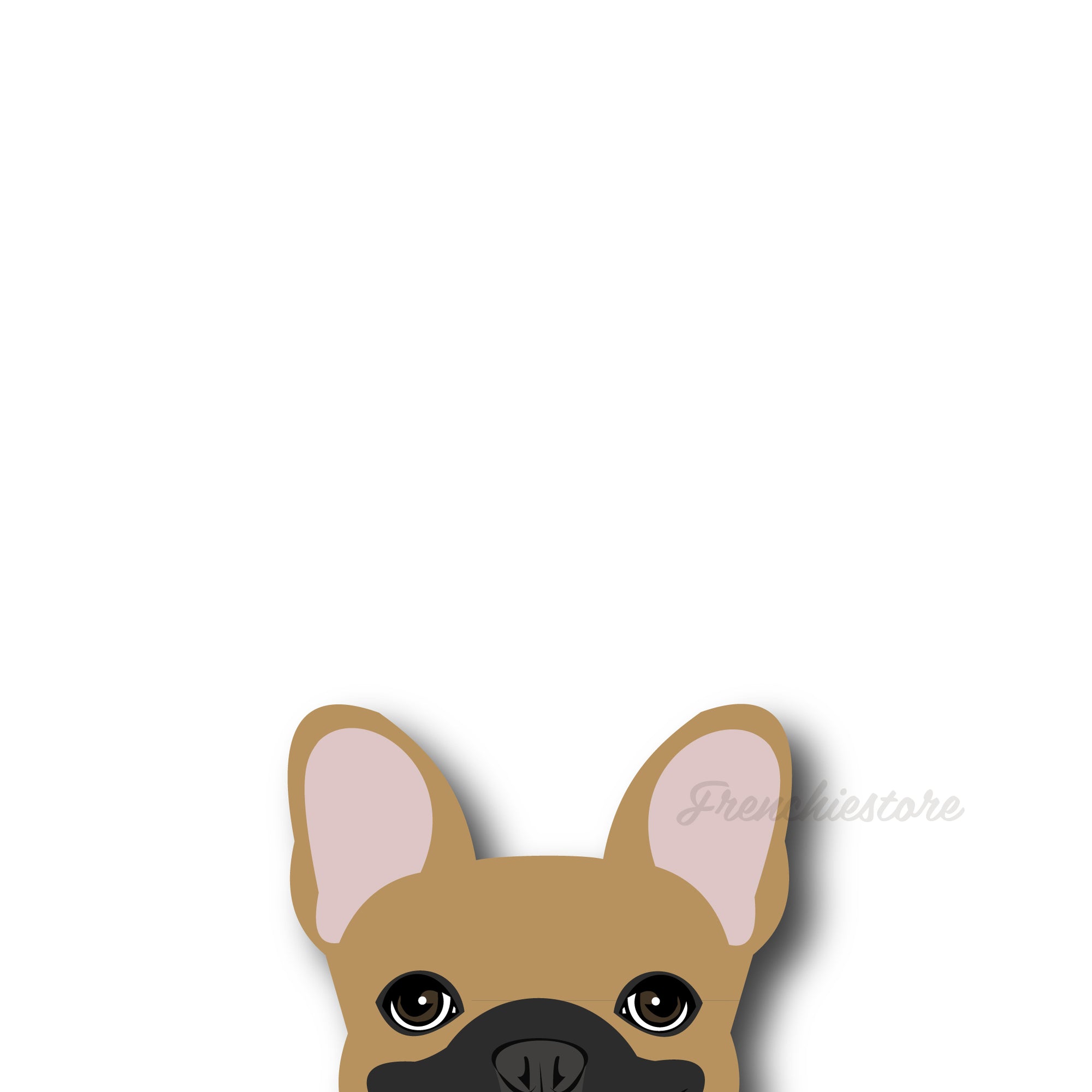 Frenchie Sticker | Frenchiestore | Fawn W/ Mask French Bulldog Car Decal, Frenchie Dog, French Bulldog pet products