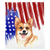 Couverture de corgi patriotique | Chien américain à l'aquarelle, chien Frenchie, produits pour animaux de compagnie bouledogue français