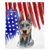 Patriotische Dobermann Pinscher Decke | Amerikanischer Hund in Aquarellen, Frenchie-Hund, französische Bulldoggen-Haustierprodukte