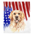 Couverture patriotique Golden Retriever | Chien américain à l'aquarelle, chien Frenchie, produits pour animaux de compagnie bouledogue français