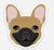 Frenchie-Magnet Quadratischer Magnet | Frenchiestore | Kitz mit Masken-französischer Bulldoggen-Magnet, Frenchie-Hund, Haustierprodukte der französischen Bulldogge