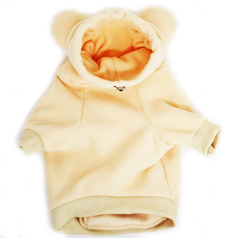 Frenchiestore Organic Dog Frenchie Ear Hoodie Polar Bear