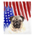 Couverture carlin patriotique | Chien américain à l'aquarelle, chien Frenchie, produits pour animaux de compagnie bouledogue français