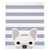 銀色條紋上的白色法國鬥牛犬法國毯子，法國狗，法國鬥牛犬寵物用品