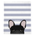 Black French Bulldog on Silver Stripes | Frenchie Blanket, Frenchie Dog, French Bulldog pet products